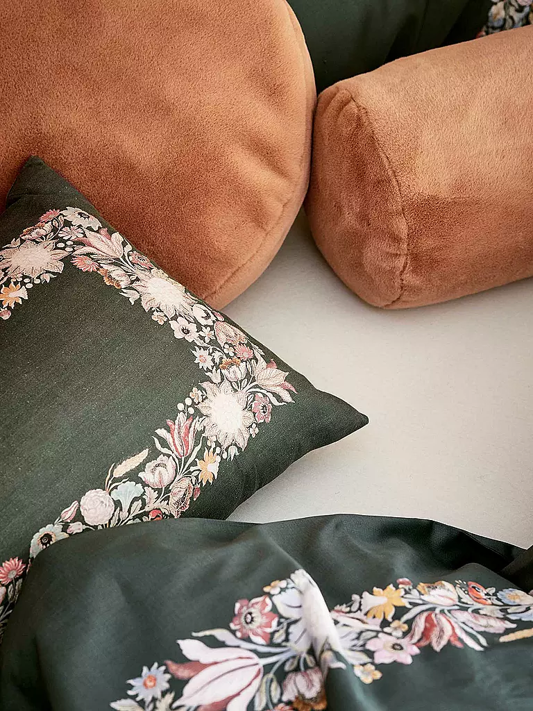ESSENZA Satin-Bettwäsche VERONIQ 70x90cm/140x200cm Balsam Green  dunkelgrün