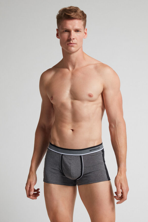 Cuecas Boxer de Algodão Elástico Bicolor Supima®