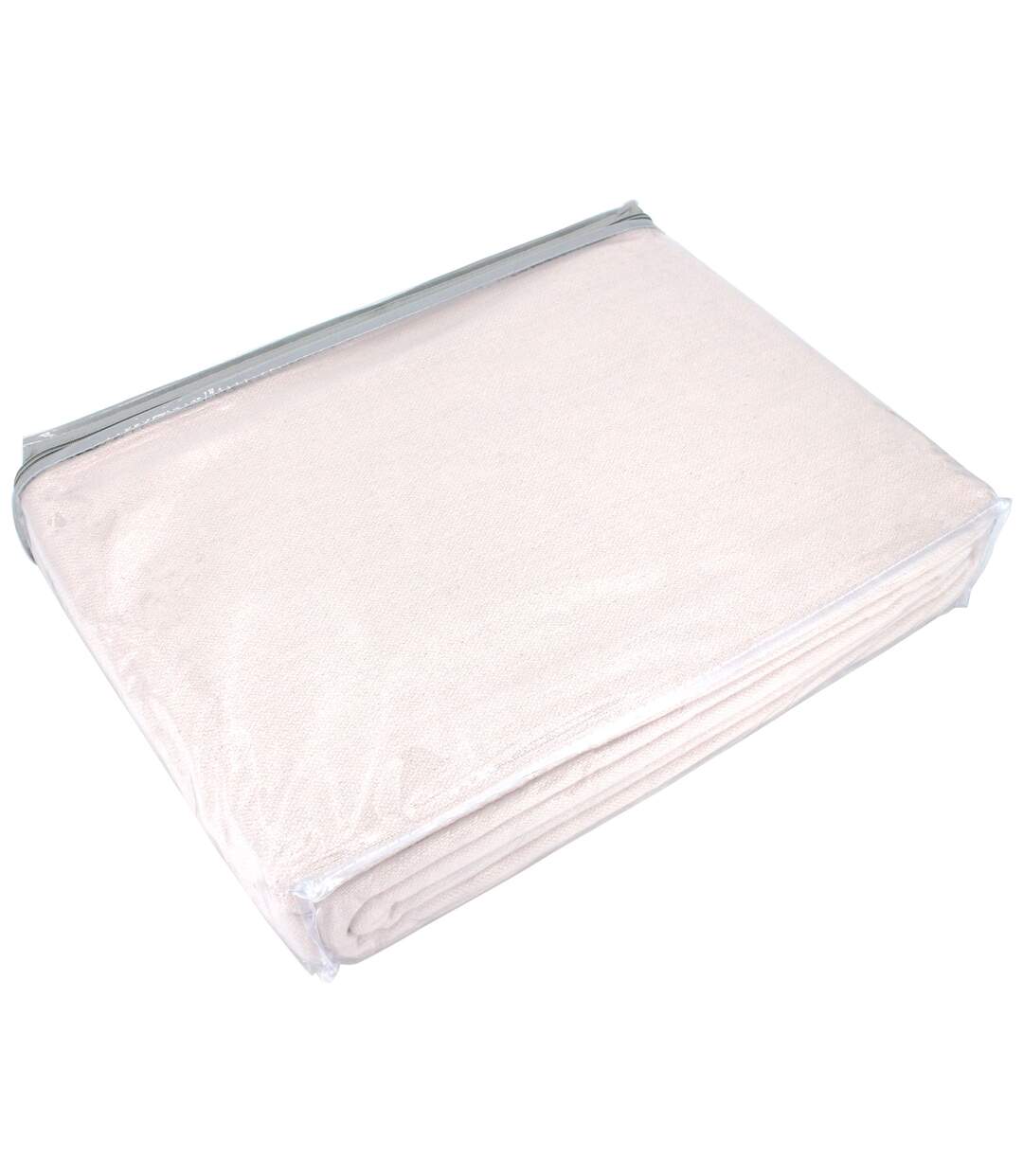 Couverture été 220x240 cm coton 260g/m2 PROVENCE bicolore rose poudré/perle