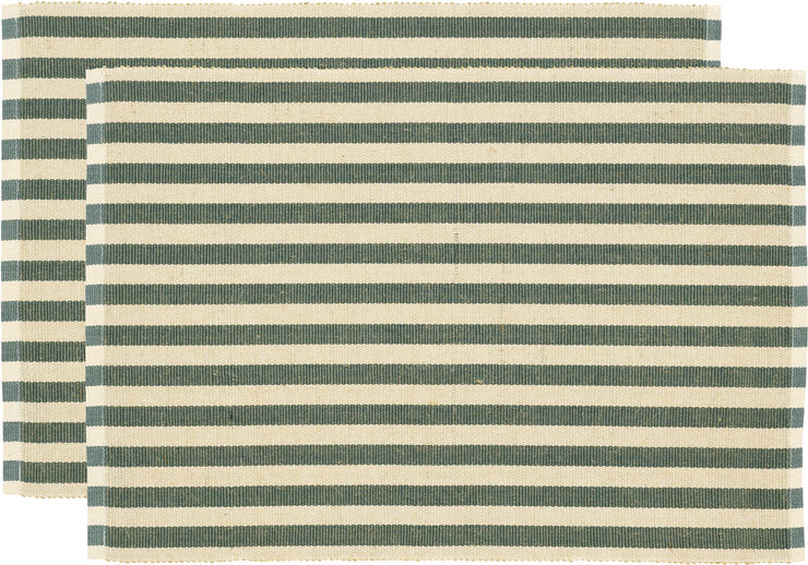 Södahl Dækkeserviet 33x48 2-pk Statement Stripe Green Green