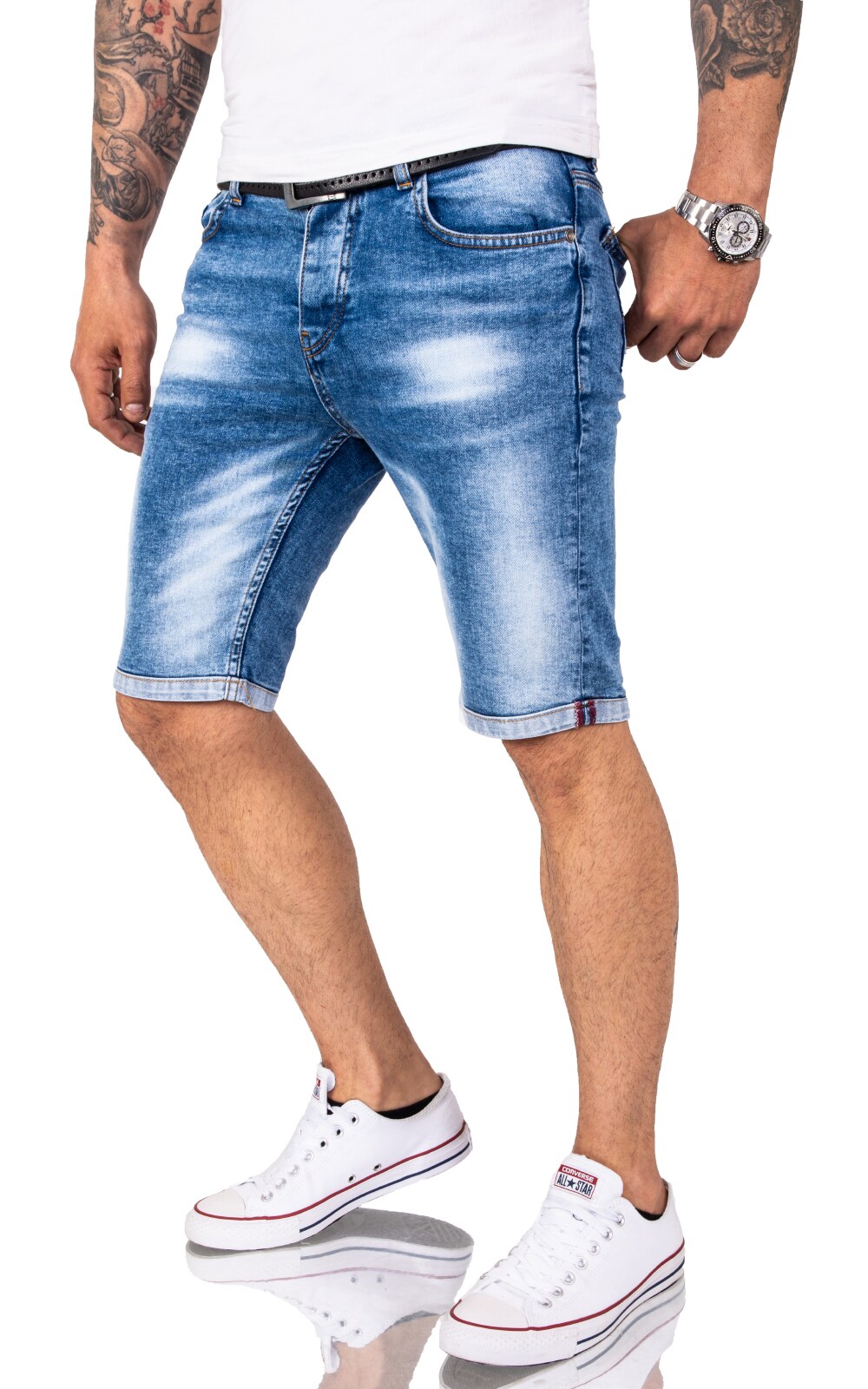 Rock Creek Shorts Jeansshorts Blau Regular Fit