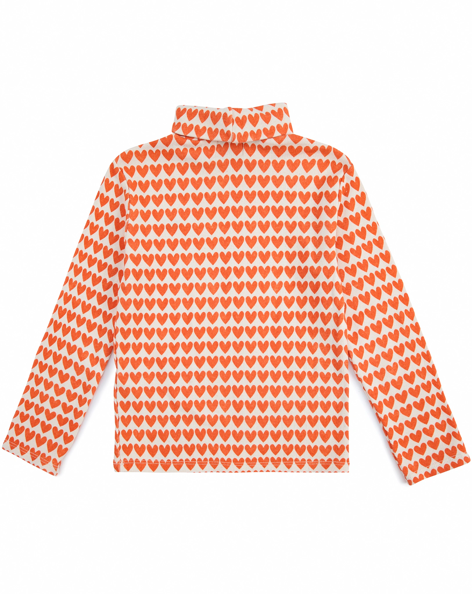 Rollkragenshirt HEARTS AOP TURTLE NECK in beige