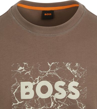 BOSS T-shirt Logo Bruin 50539186-294 kopen