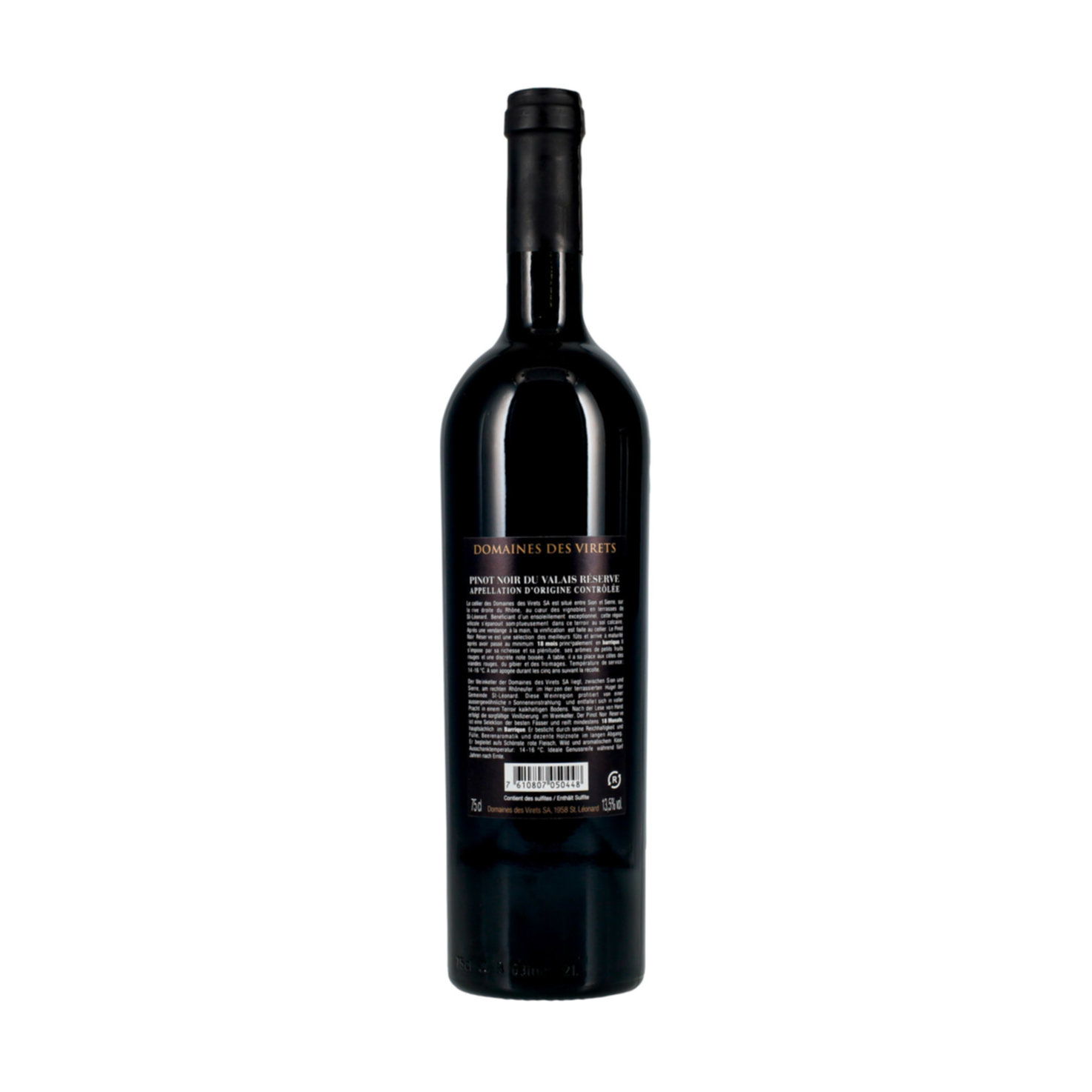 Valais AOC Pinot Noir Réserve Domaines des Virets -75cl