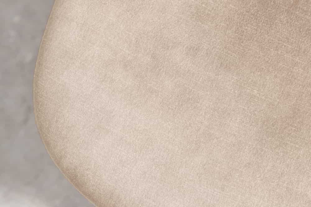 Stilvolles 2er-Set Stühle GLAMM champagner beige Samt schwarze Metallbeine