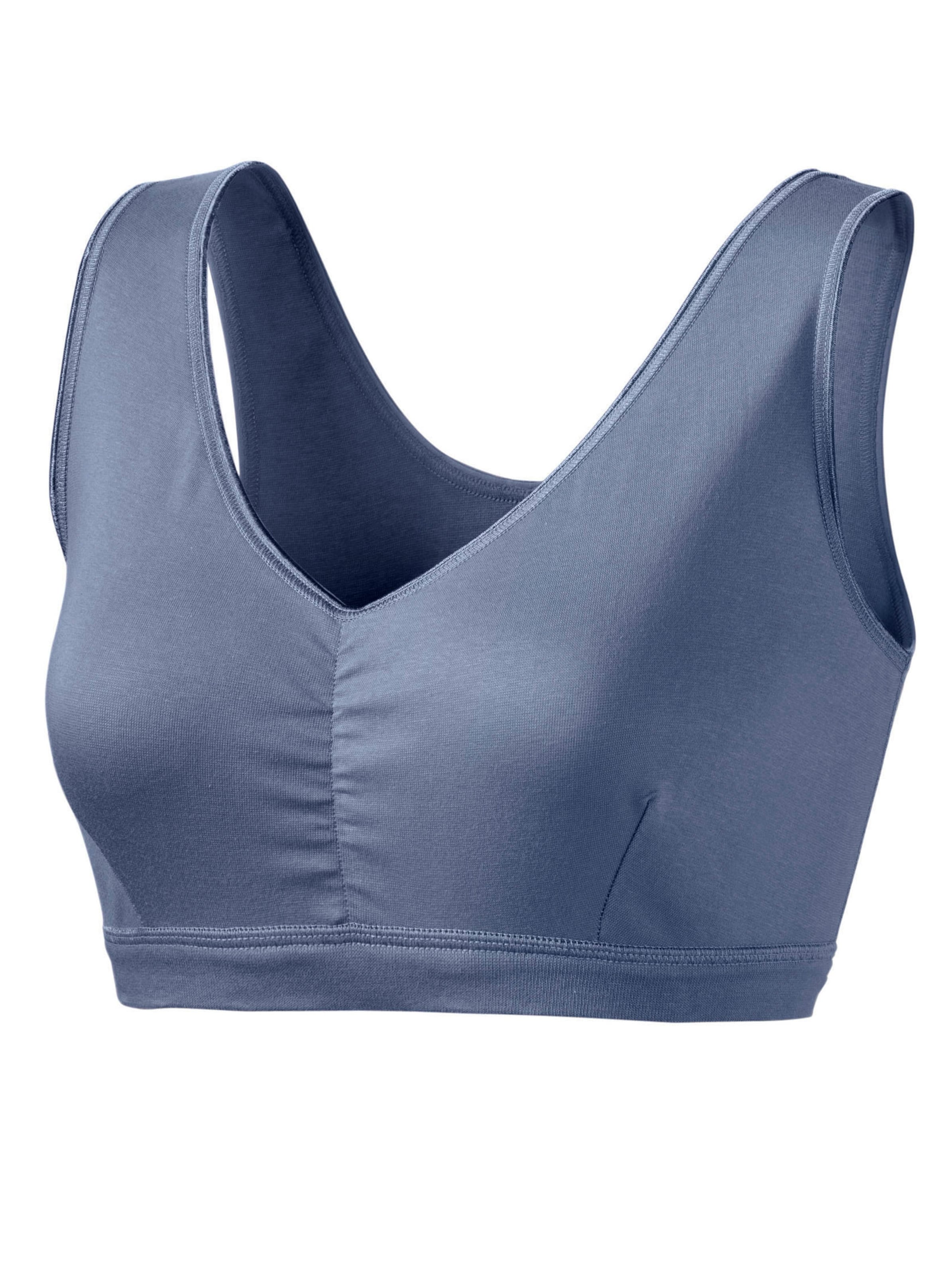 wäschepur Bustier in jeansblau + mauve