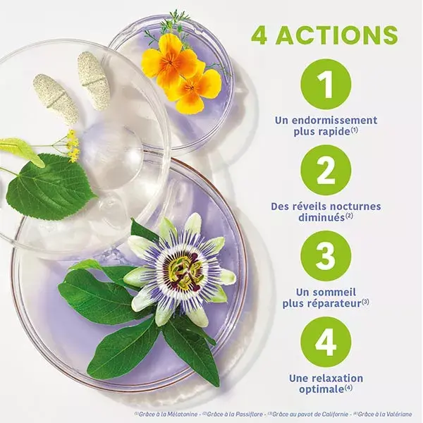 Santarome Phyto - Somnifor 4 Ações - Melatonina 1,9mg + Ervas - 30 comprimidos