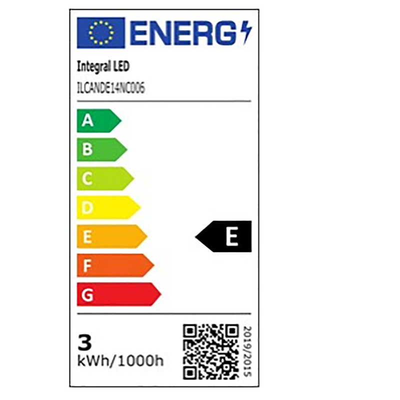 Integral LED lamp kaars mat E14 3.4W 250lm 2700K