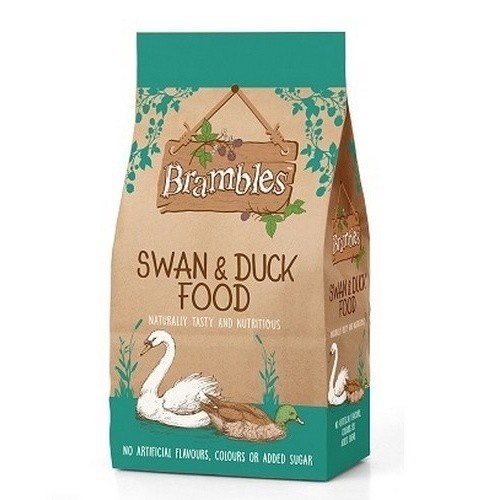 Alimento flutuante para cisnes e patos, sabor natural.