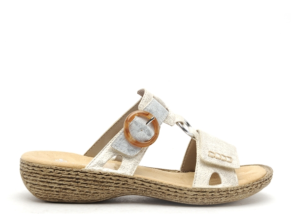 Rieker mules et sabots plats femme 658n4 beige