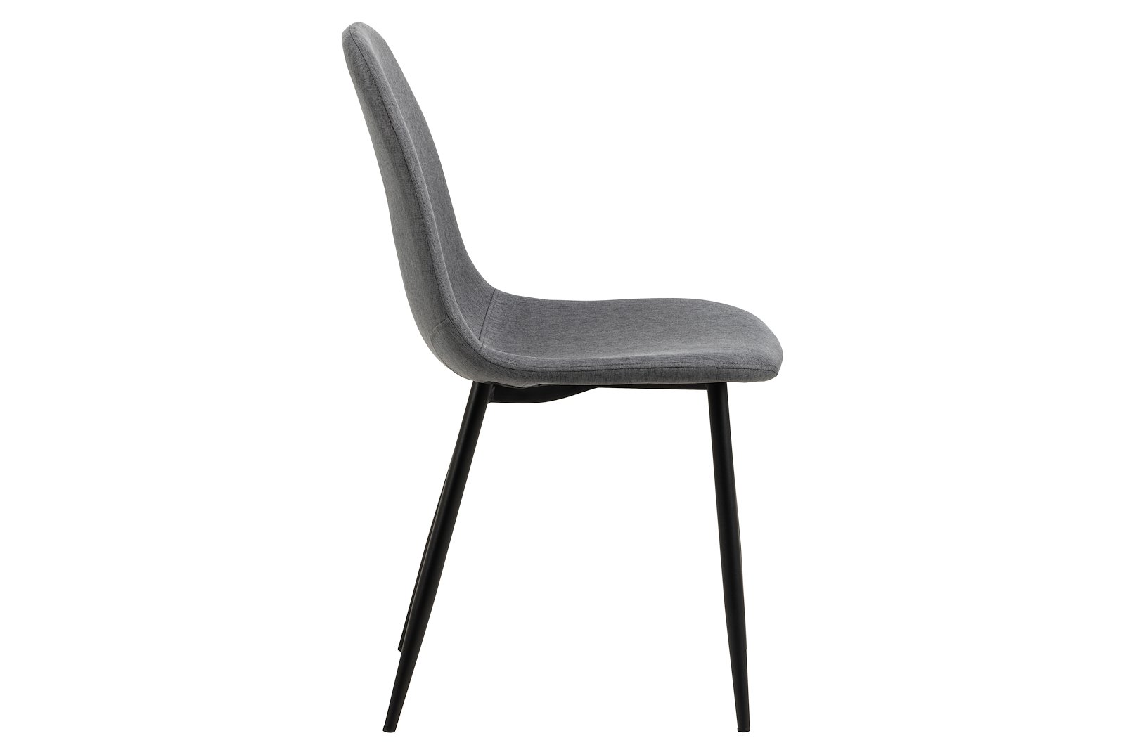 Celia spisestol Tekstil Nesia 29 Dark Grey og ben i sortlakkert stål