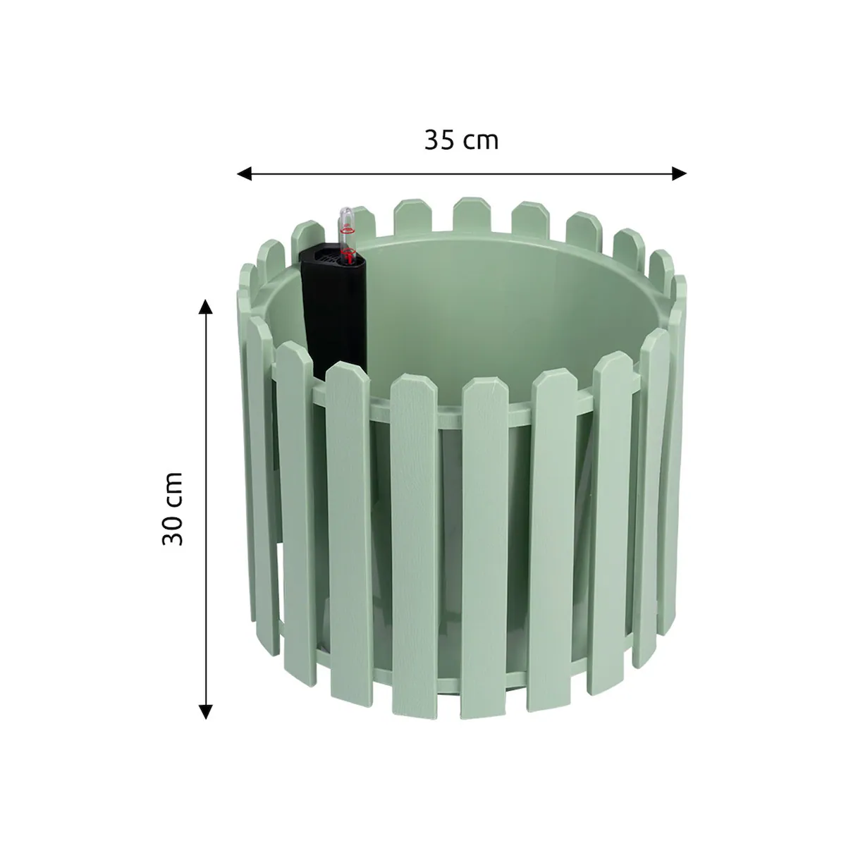 viva domo - Blumentopf 2 in 1 „Landhaus“ - rund