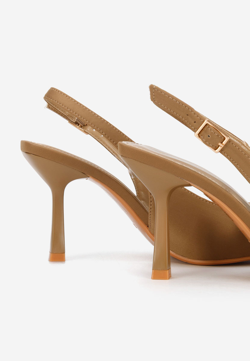 Chaussures slingback kaki Rumina
