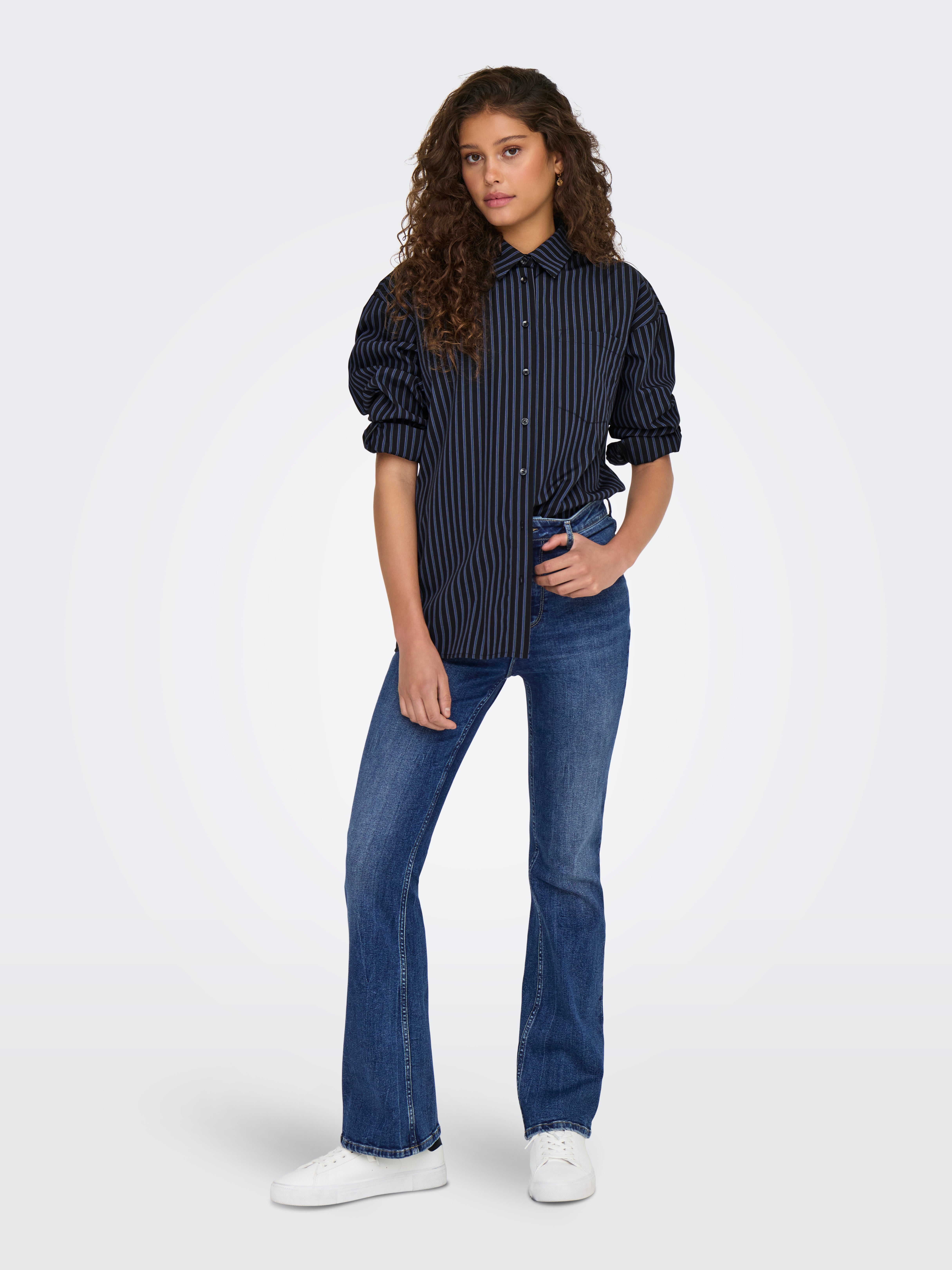 ONLPENA Popelin Hemd Black