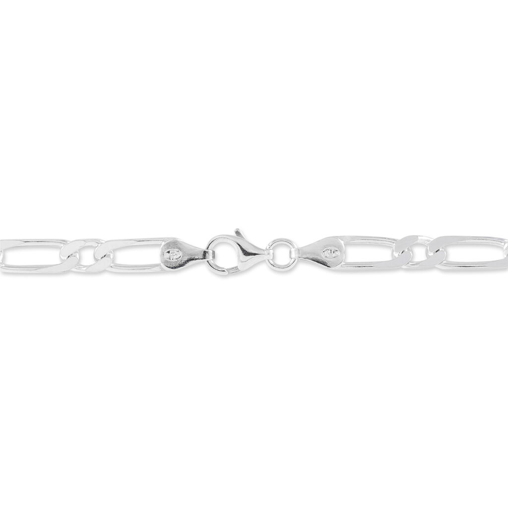 Bracelet Anilo Maille Alternee 1/1 Argent Blanc