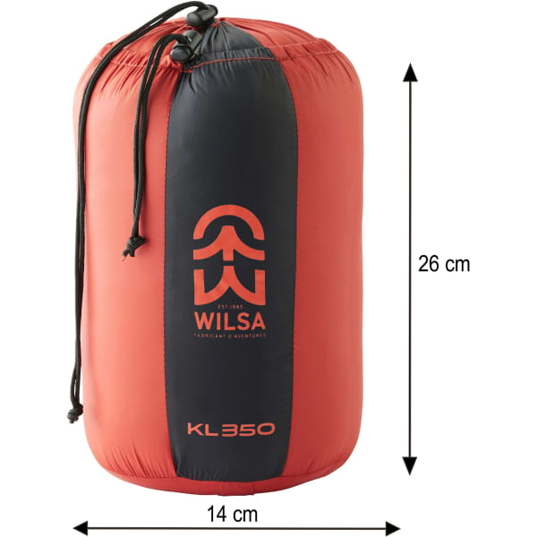 Sac de couchage WILSA KL 350 ROUGE