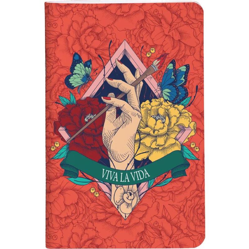 Frida Kahlo, Carnet cousu fil 7,5x12cm, 48 pages, uni, ass.