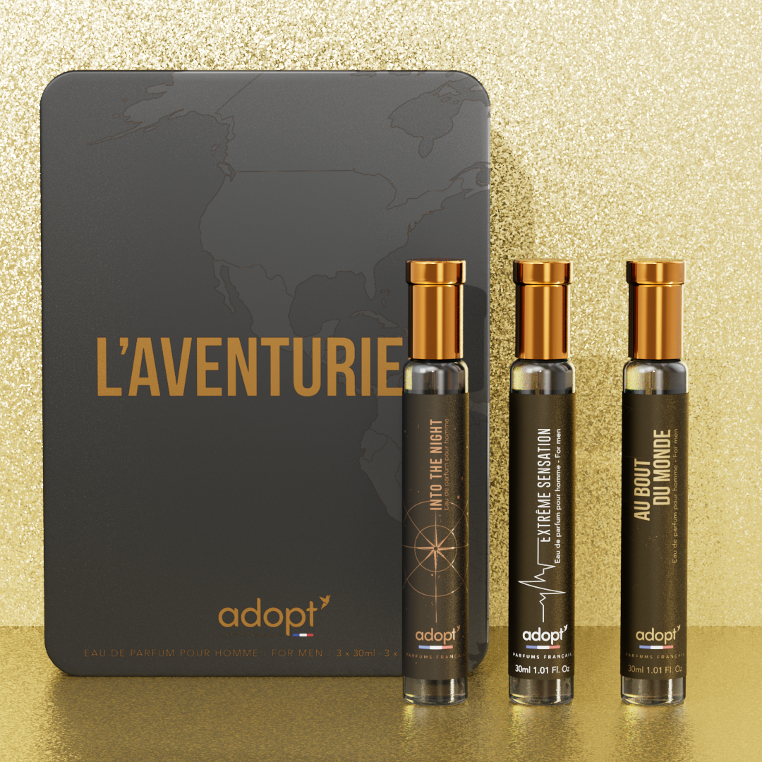 L'aventurier - Coffret 3 eaux de parfum Au bout du monde 30ml + Into the night 30ml + Extrême sensation 30ml