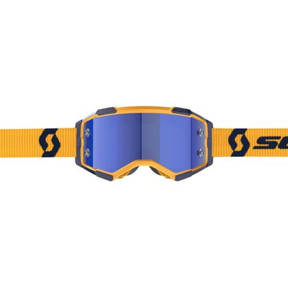 Masque cross Scott Fury - dark yellow/dark blue blue chrome works 2024 - Jaune / Bleu