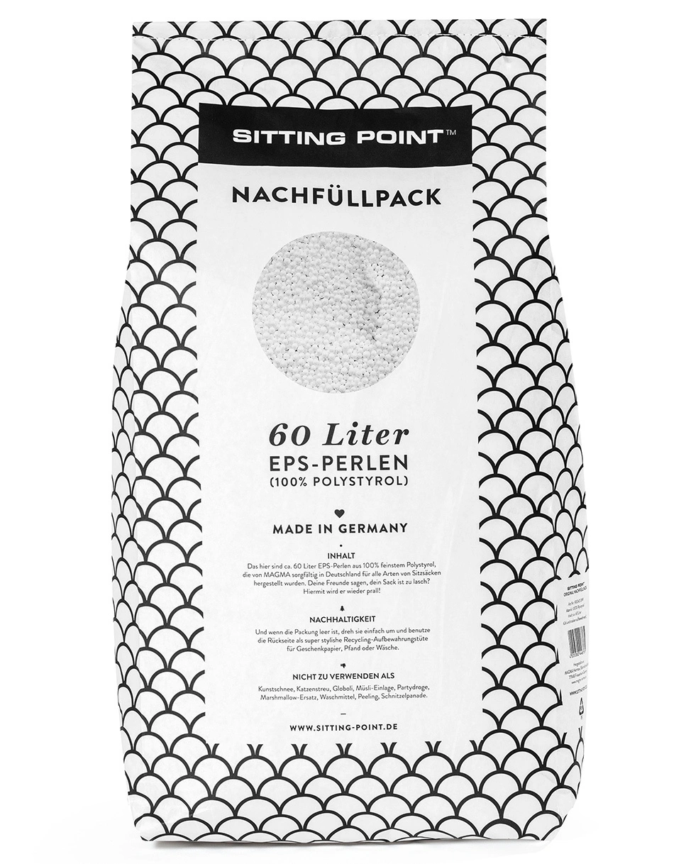 Nachfüllpack 60 Liter EPS-Perlen/Polystyrol in weiß