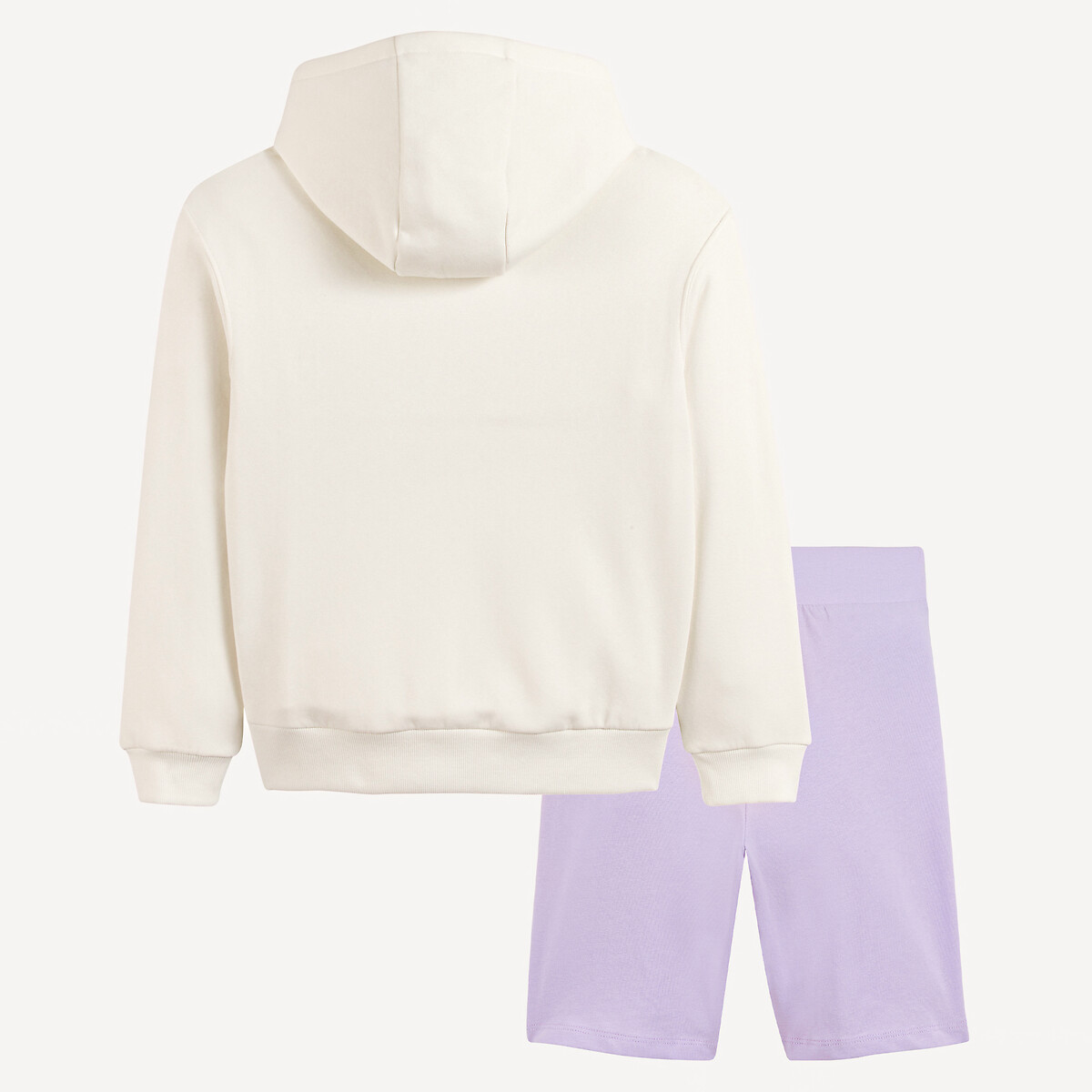 COLEÇÃO LA REDOUTE<br>Conjunto de duas peças, moletom com capuz e shorts de ciclismo