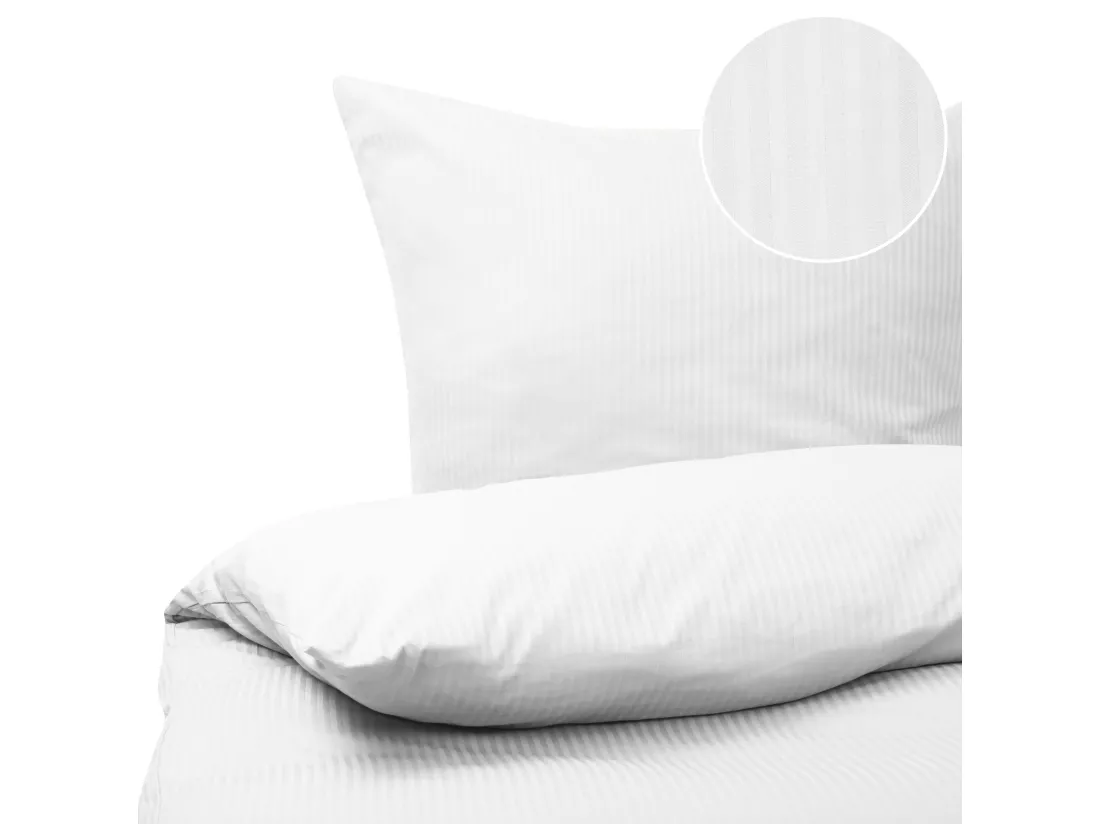 Ensemble de housses de couette AVONDALE Satin de coton 135 x 200 cm Blanc