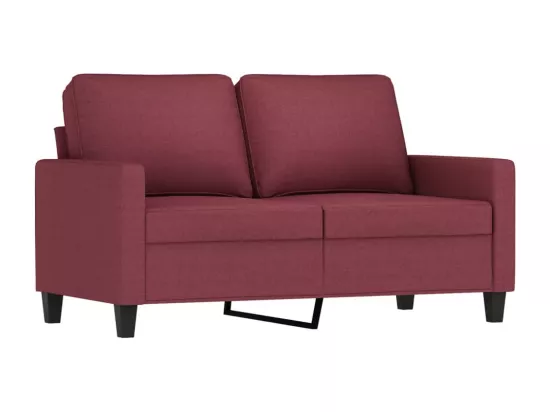 Ensemble de canapés 3 pcs avec coussins Rouge bordeaux Tissu