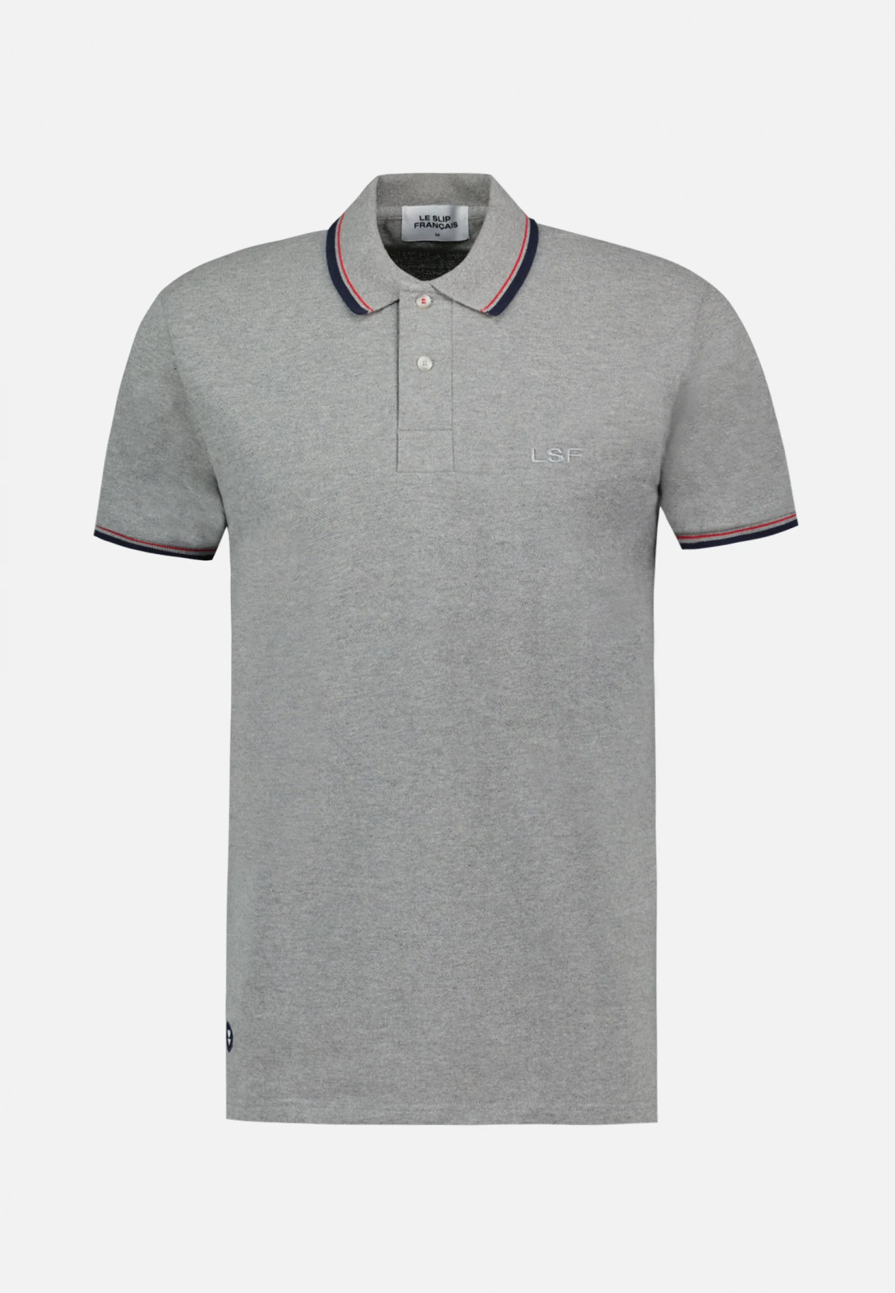 Polo en piqué de coton-Repolo Gris Chiné