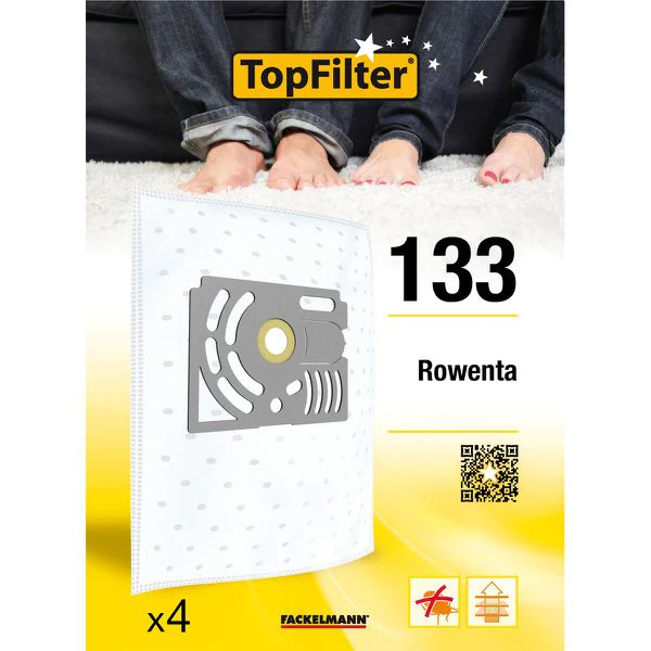 Lot de 4 sacs aspirateur Rowenta Premium TopFilter