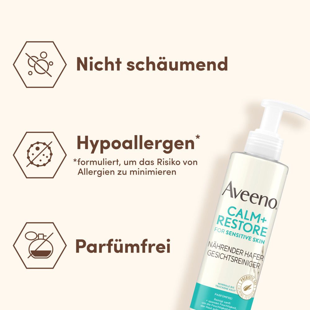 Aveeno® CALM+RESTORE Hafer Gesichtsreiniger für empfindliche Haut