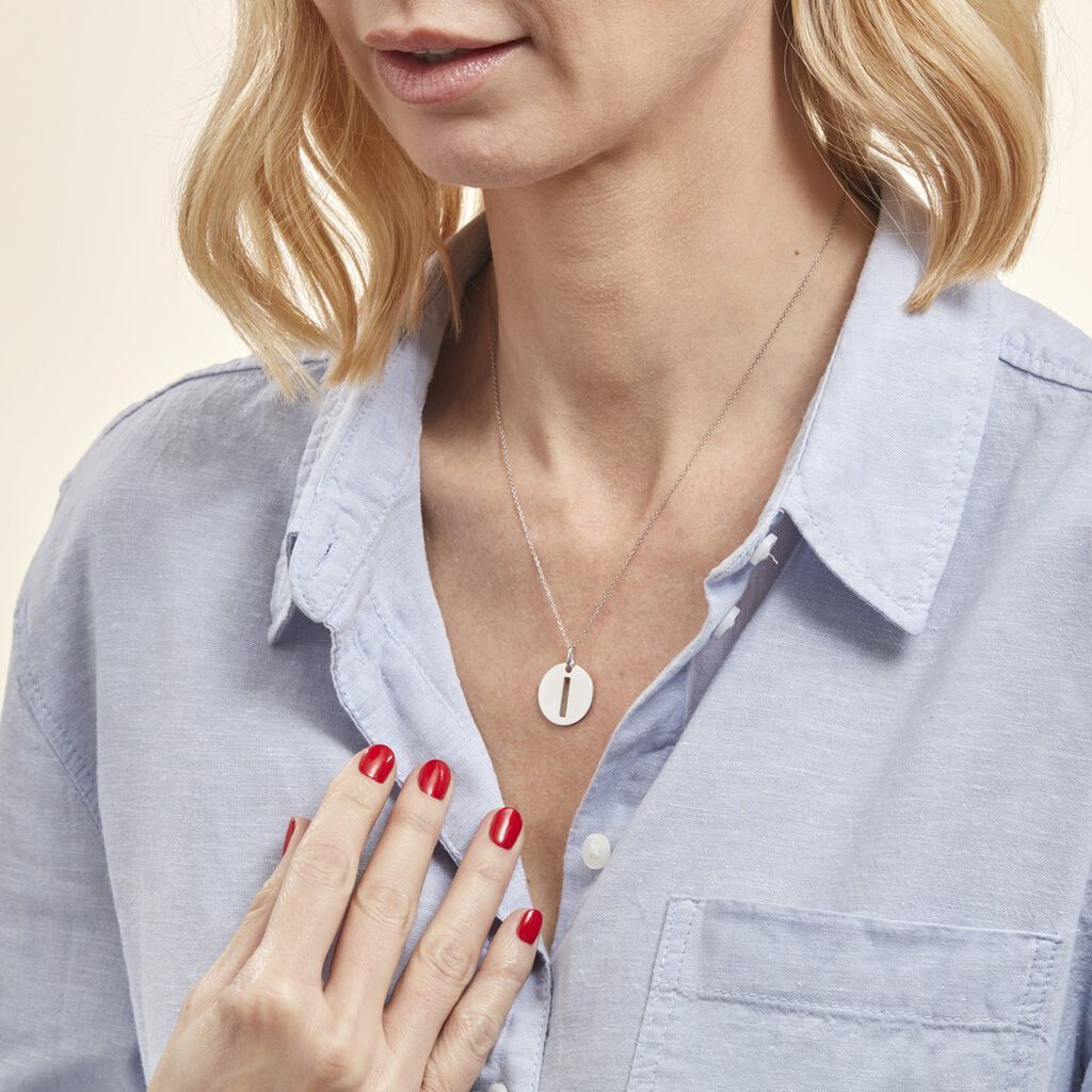 Pendentif Elio I Argent Blanc