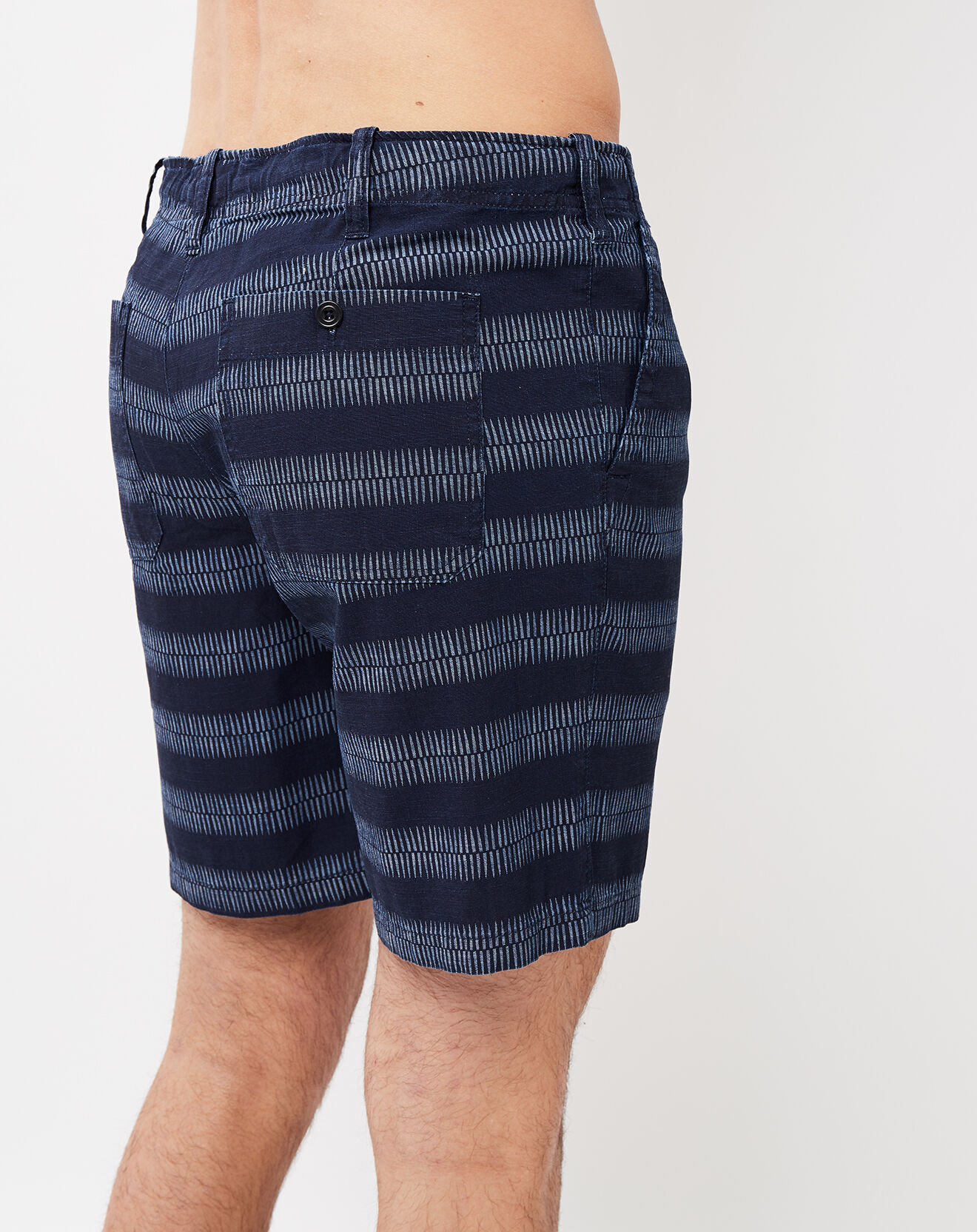 Hartford Short Berry à rayures indigo