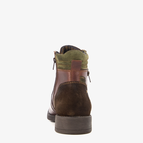 Van Beers leren heren veterboots donkerbruin