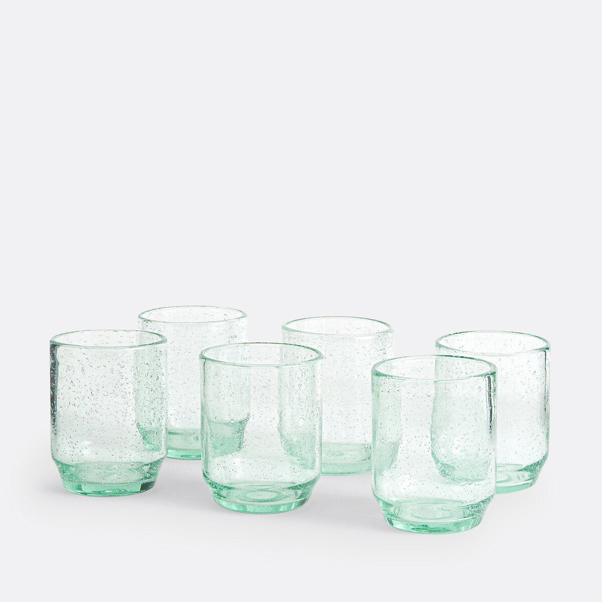 LA REDOUTE INTERIEURS<br>Conjunto de 6 copos de vidro com bolhas, Faraji