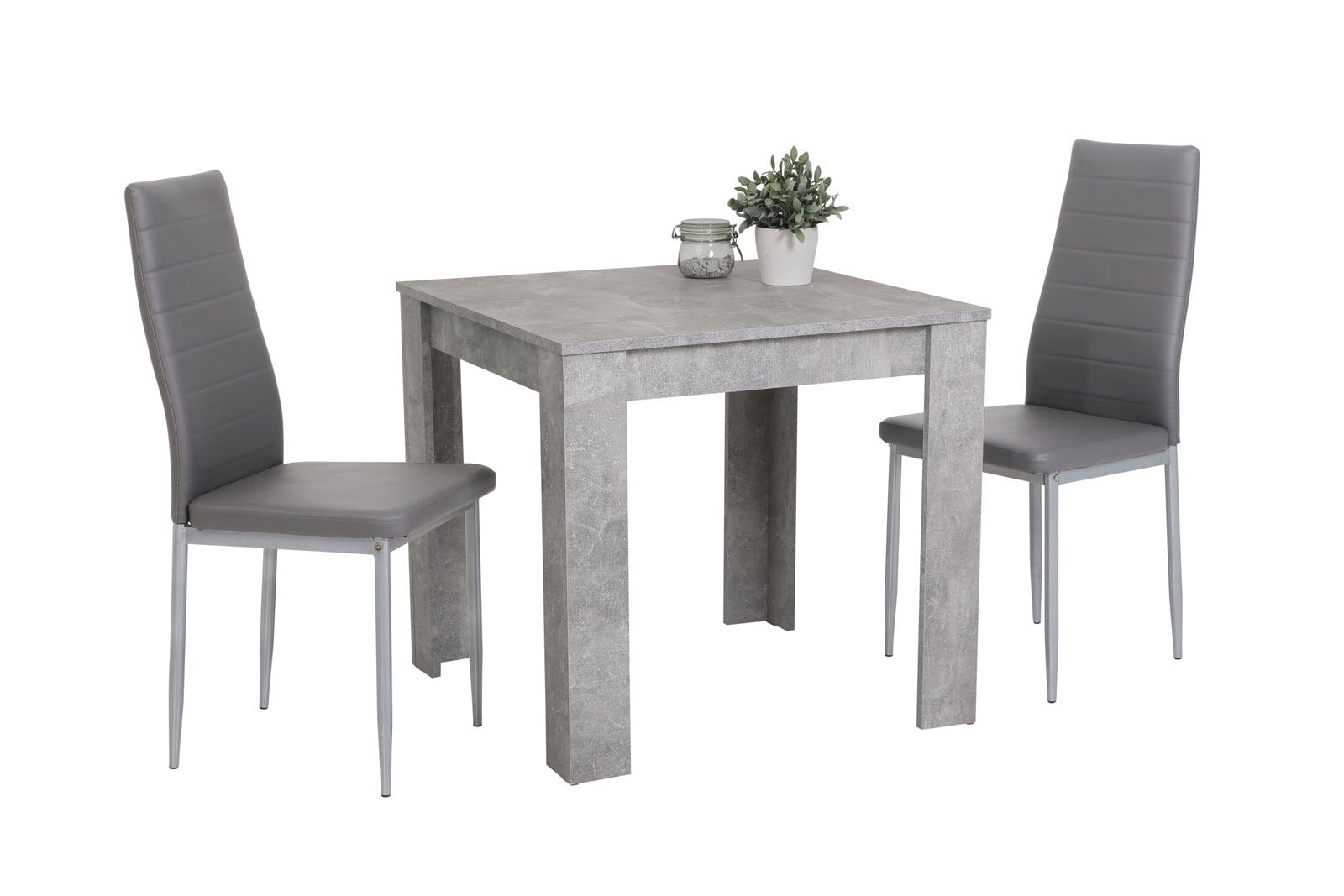 Tischgruppe Duo 3-teilig Betonoptik/grau