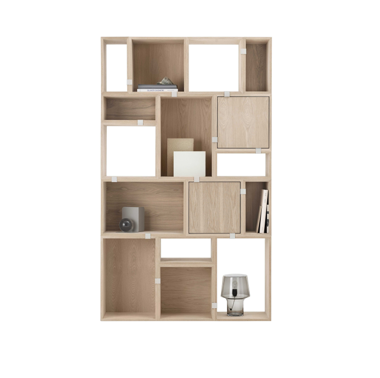 Muuto Stacked 2.0 kast medium met deur eiken