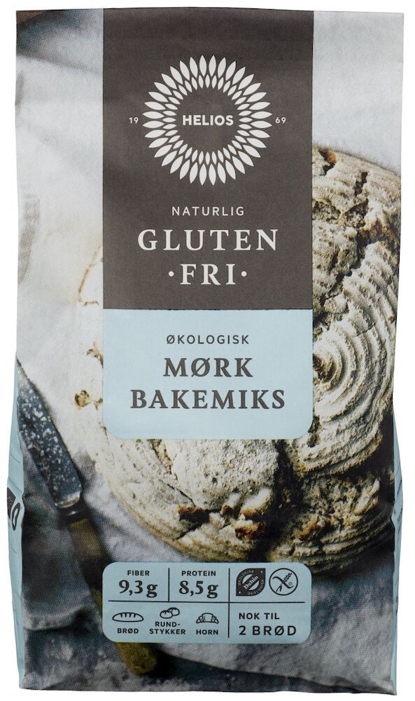 Helios glutenfri mørk bakemiks