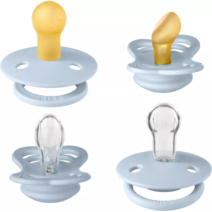 BIBS® Schnuller Try-it Kollektion Baby blue 0-6 Monate, 4 Stk.
