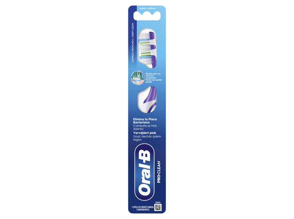 ESCOVA DE DENTES ORAL B MANUAL PRO-CLEAN 1UN