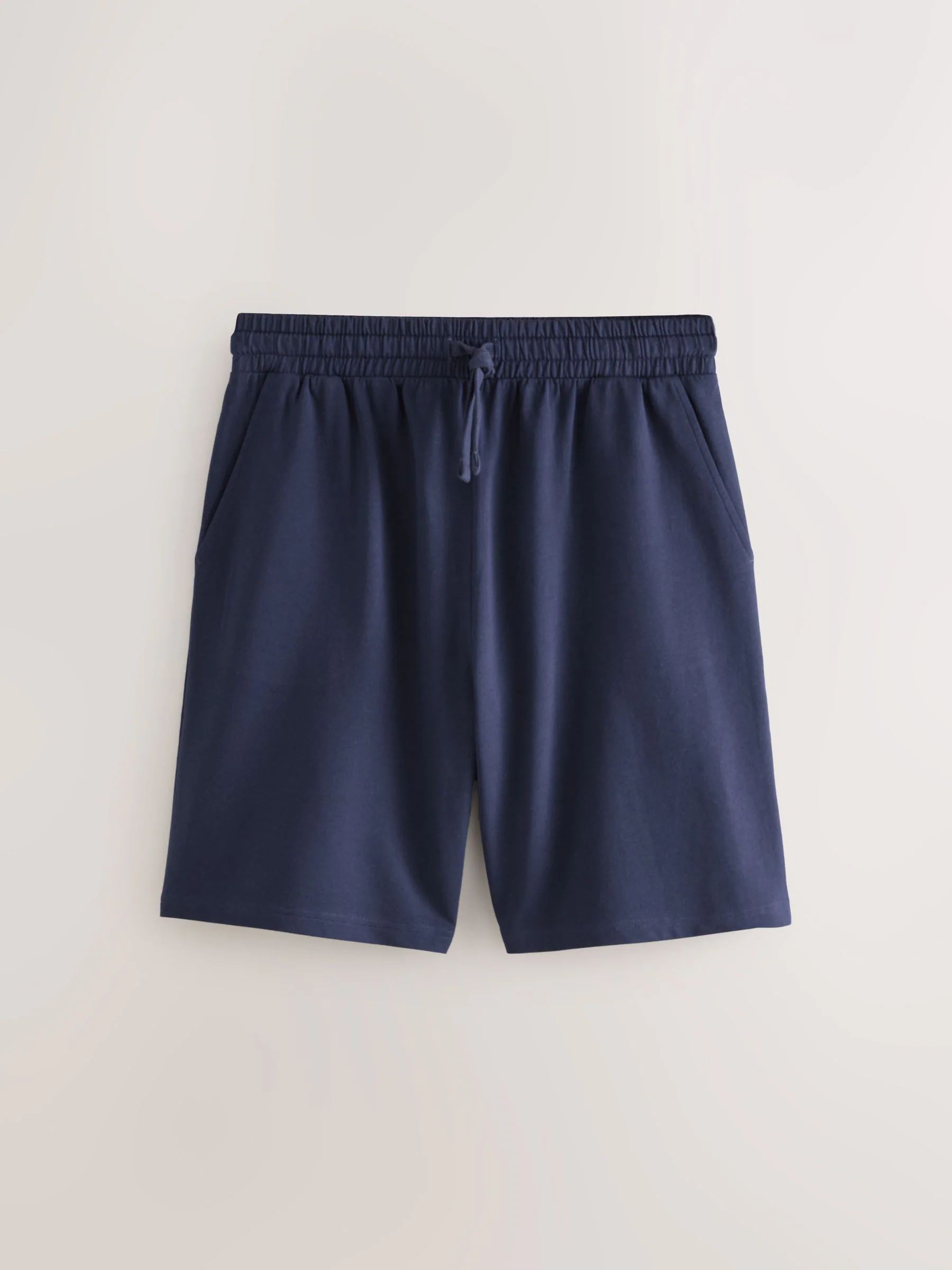 Zwart/marineblauw - Set van 2 lichtgewicht 100% katoenen joggershorts