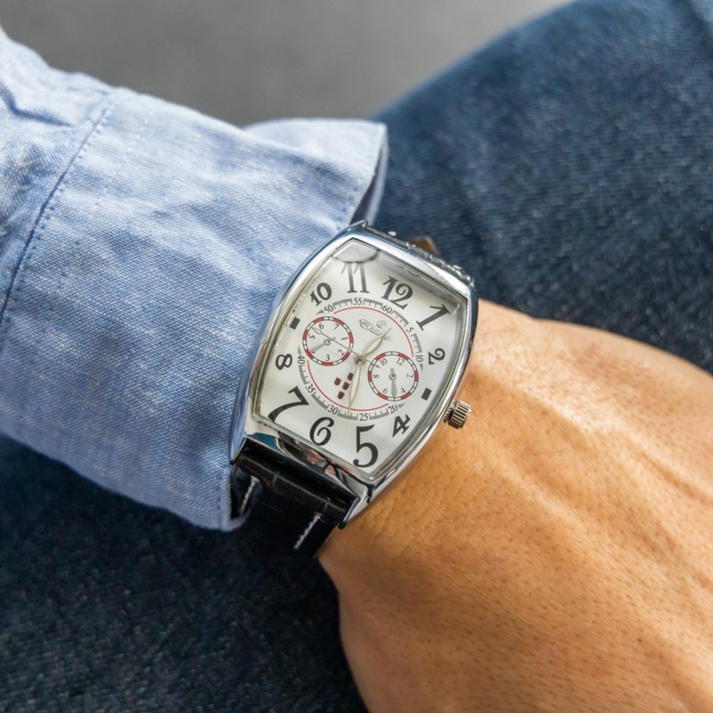Montre Homme CHTIME bracelet Cuir Noir