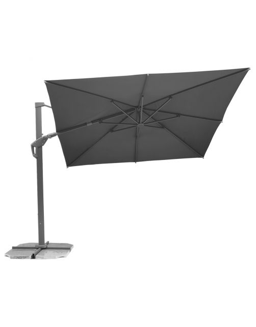 Bestgarden Zweefparasol King Roma - Tuinmeubelen - 3x3 m Antraciet