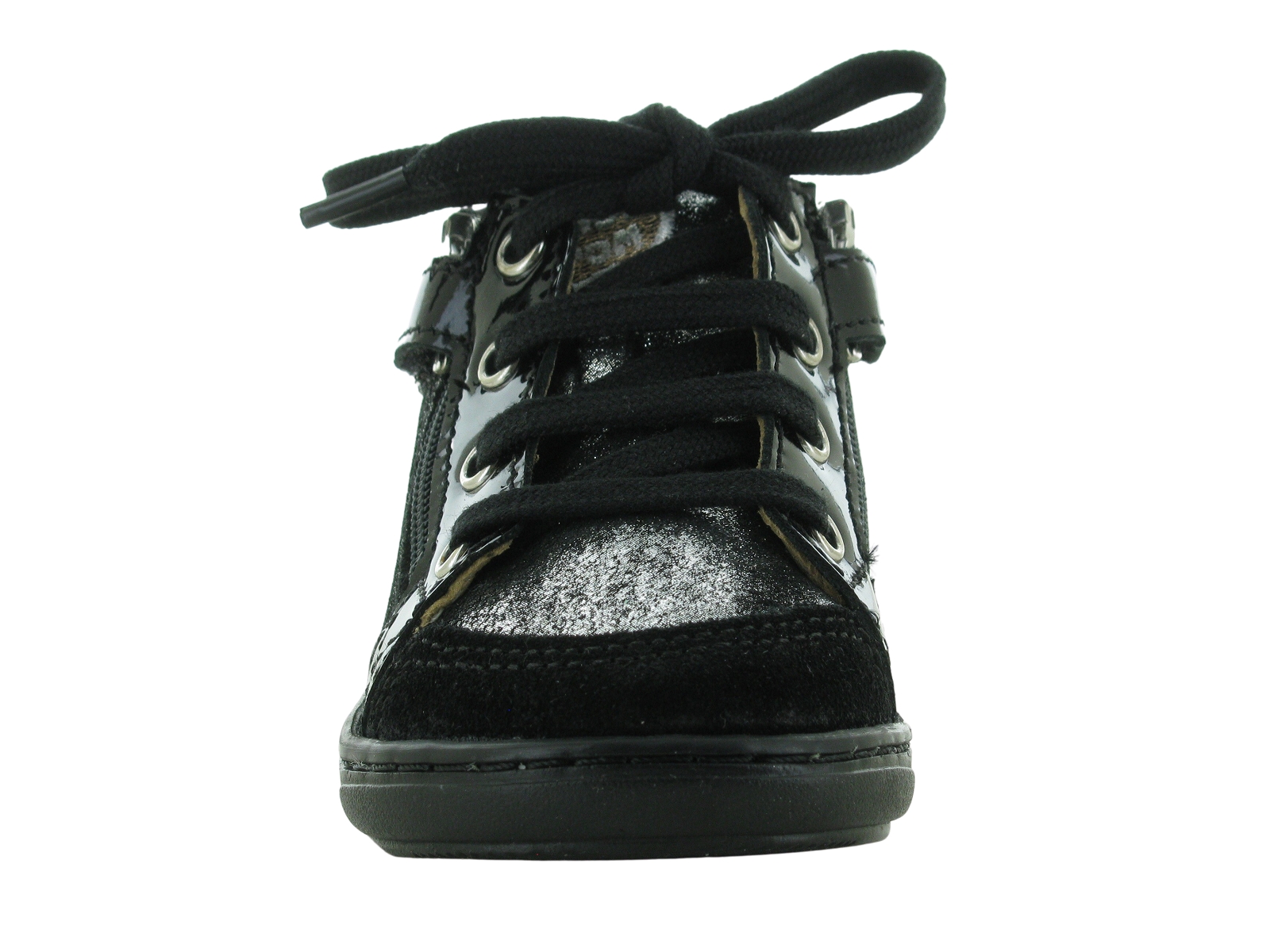 Shoopom-BOUBA BI ZIP Cuir Argent Noir