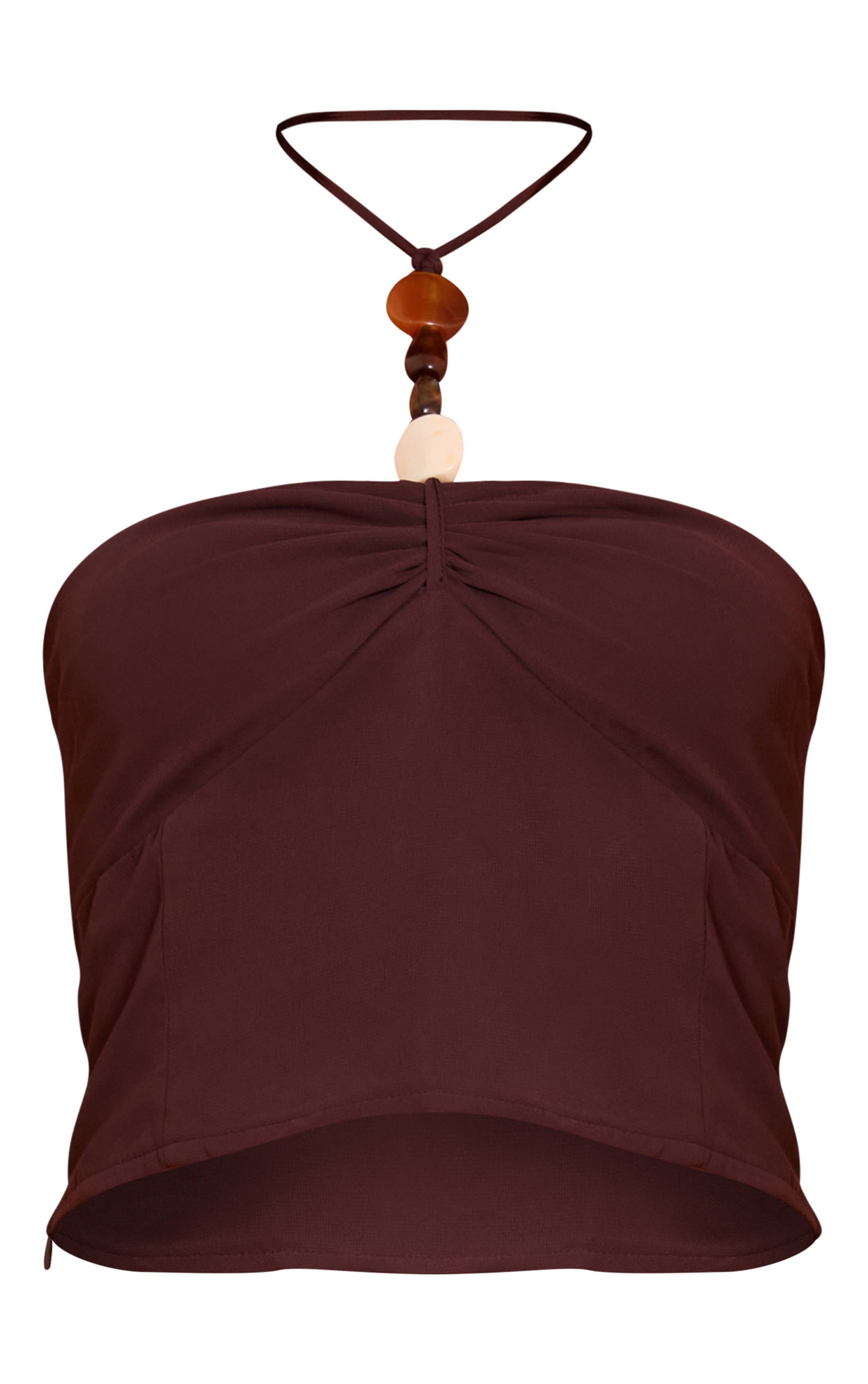 Dark Plum Top Licou À Détail En Résine