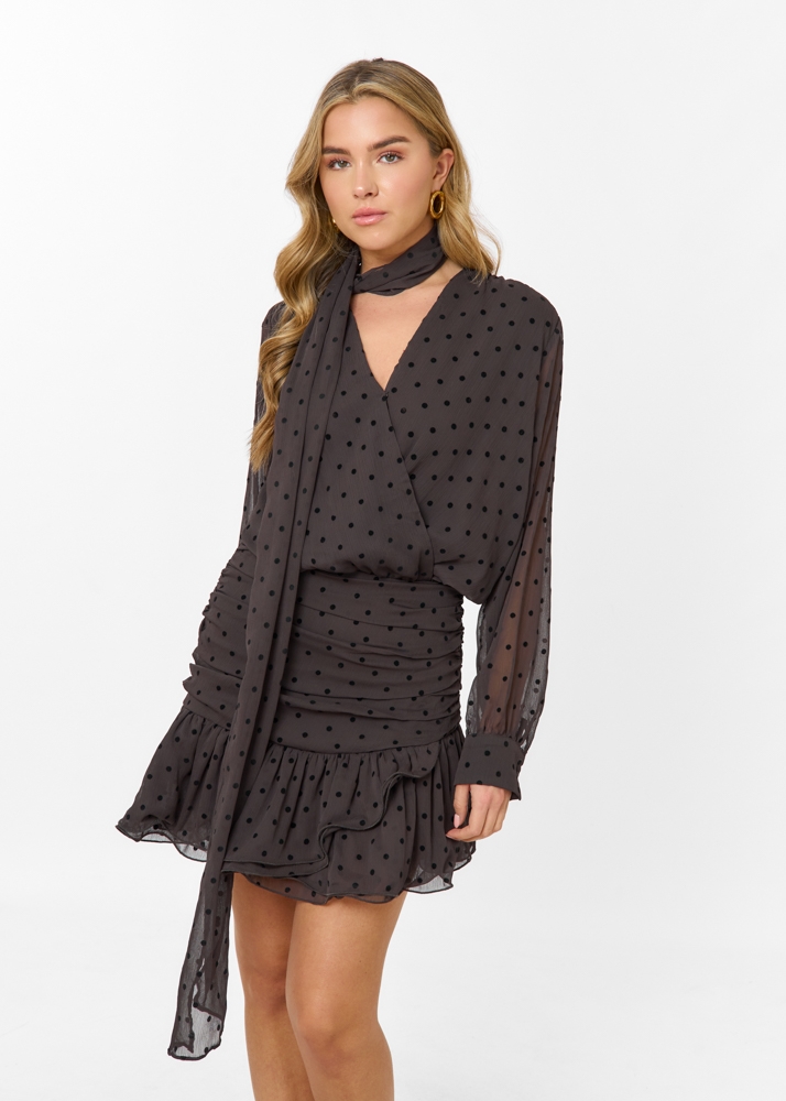 Florence jurk choco bruin