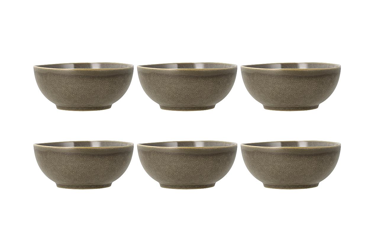 Schale Shoku 12.5 cm, 6 Stück, BraunSchalen-Set aus Steinzeug