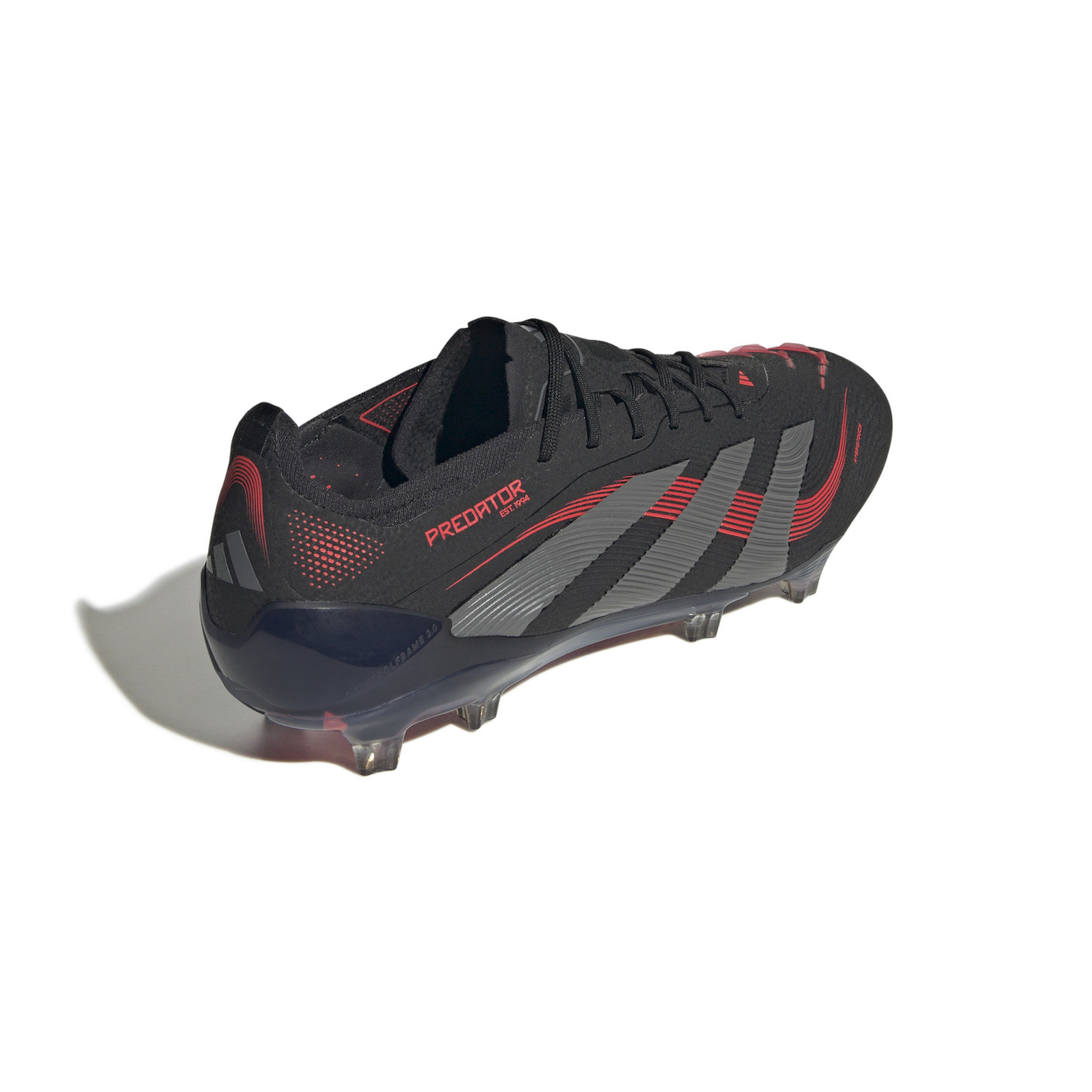 Adidas Predator Elite Gras Voetbalschoenen (FG) Zwart Grijs Rood