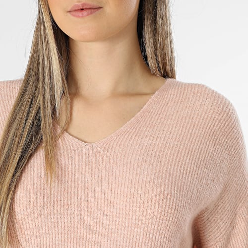 Pull Femme Col V Lefile Rose