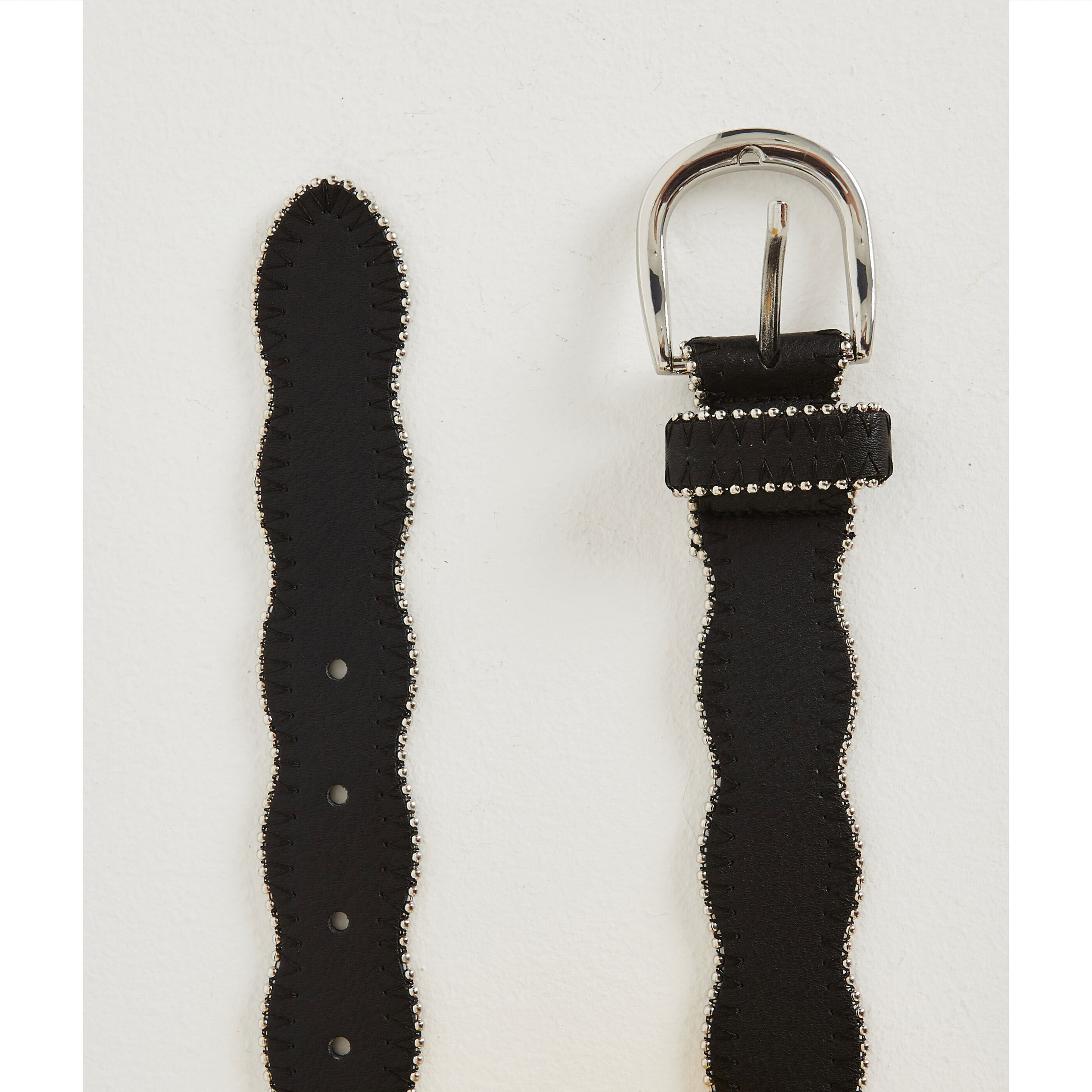 Ceinture ondulée femme - NOIR