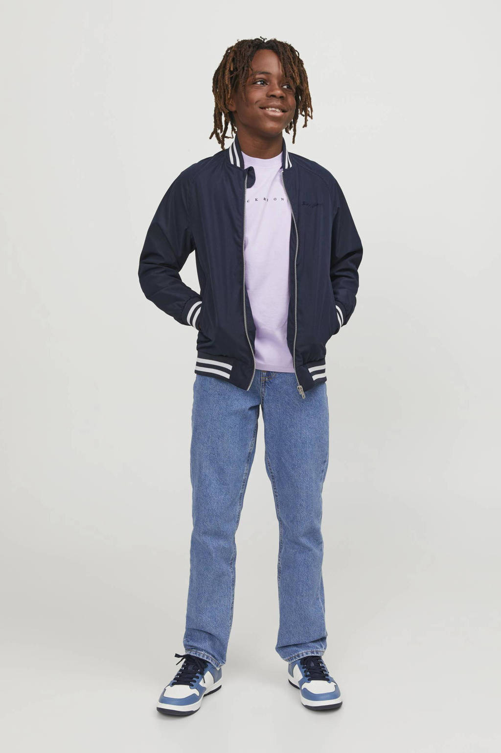 JACK & JONES bomberjack zomer JORLUCCA donkerblauw